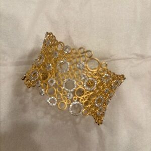 Silver and gold plating cuff